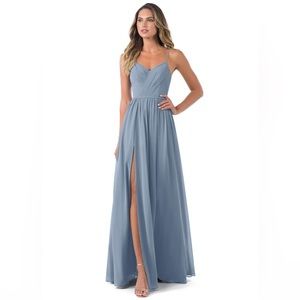 Azazie Blue Chiffon Bridesmaid Dress Cora